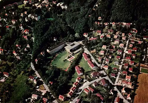 AK / Ansichtskarte  Bad_Sachsa_Harz Fliegeraufnahme mit Eisenbahner Erholungsheim Bad_Sachsa_Harz