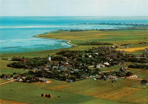 AK / Ansichtskarte  Amrum Fliegeraufnahme mit Blick nach Wittduen Amrum