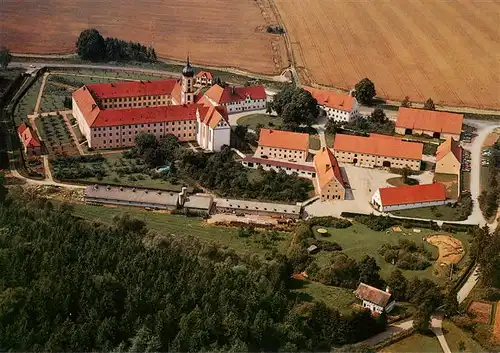 AK / Ansichtskarte  Gessertshausen Zisterzienserinnen Abtei Oberschoenenfeld Fliegeraufnahme Gessertshausen