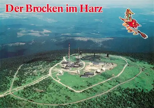 AK / Ansichtskarte  Brocken_Harz Fliegeraufnahme Brocken Harz