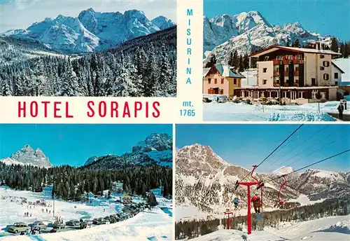 AK / Ansichtskarte 73903663 Misurina_Veneto_IT Hotel Sorapis Wintersportplatz Dolomiten