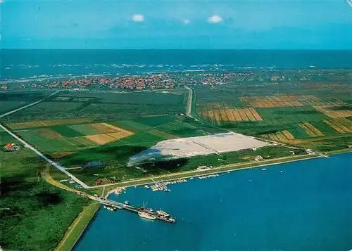 AK / Ansichtskarte 73903676 Langeoog_Nordseebad Blick vom Hafen zum Ort