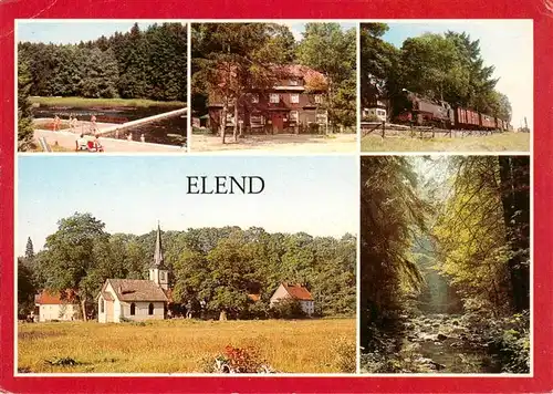 AK / Ansichtskarte  Elend_Harz Waldbad Wohnplatz Mandelholz Gaststaette Gruene Tanne Harzquerbahn Kirche Elendstal