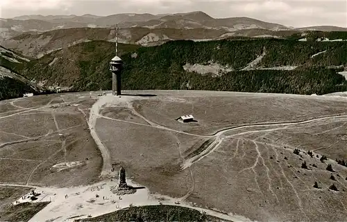 AK / Ansichtskarte  Feldberg_1450m_Schwarzwald Fliegeraufnahme mit Fernsehturm