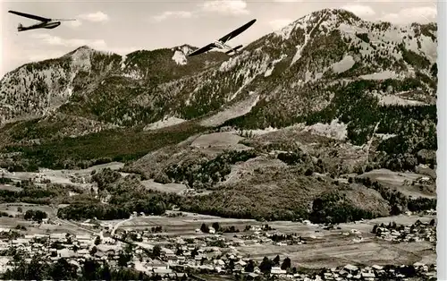 AK / Ansichtskarte  Unterwoessen im Achental mit Hochgern Fliegeraufnahme