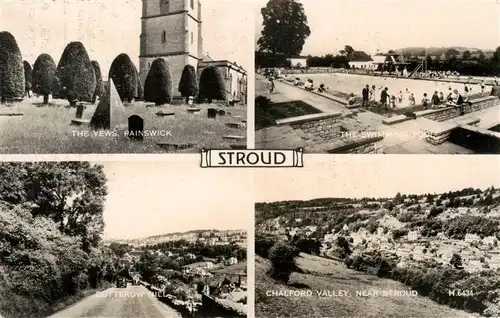 AK / Ansichtskarte  Stroud__Green_London_UK The News Painswick Butterow Hill Swimming Pool Chalford Valley Near Stroud