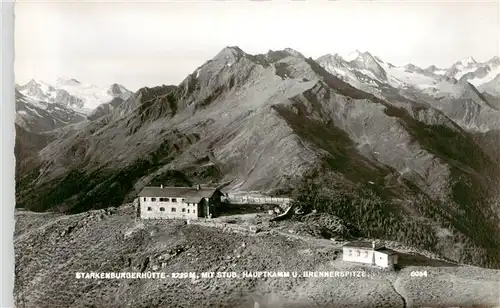 AK / Ansichtskarte  Starkenburgerhuette_2229m_Stubaital_AT mit Stub Hauptkamm und Brennerspitze