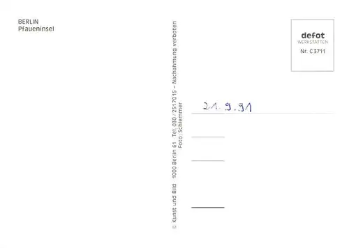 AK / Ansichtskarte  Berlin Pfaueninsel