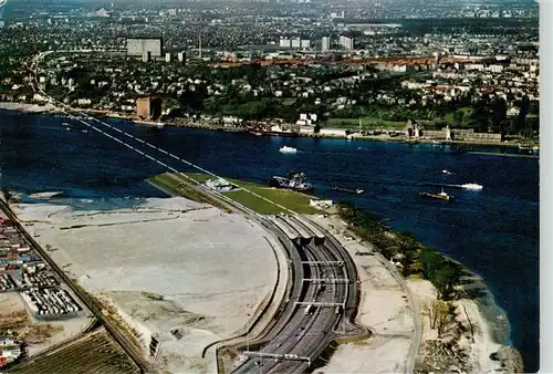 AK / Ansichtskarte 73903835 Hamburg Neuer Elbtunnel Fliegeraufnahme