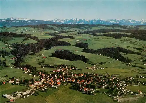 AK / Ansichtskarte  Weiler_Allgaeu Fliegeraufnahme mit Bregenzerwald Bergen