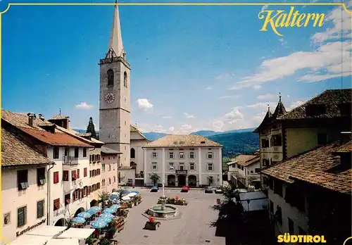 AK / Ansichtskarte  Kaltern_Caldaro_Suedtirol_IT Marktplatz mit Kirche