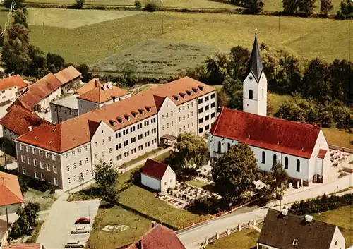 AK / Ansichtskarte 73903865 Weichs_Dachau Maedchenrealschule mit Schuelerinnenheim der Schulschwestern UL Fr Fliegeraufnahme
