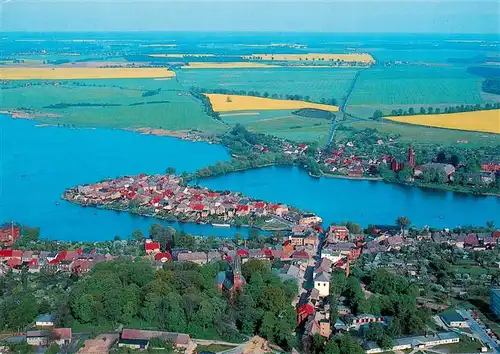 AK / Ansichtskarte  Malchow Altstadt Insel im Fleesensee Fliegeraufnahme