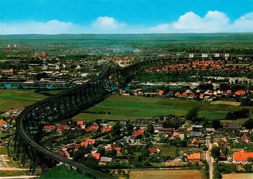 AK / Ansichtskarte  Rendsburg Hochbruecke ueber dem Nord Ostsee Kanal Fliegeraufnahme