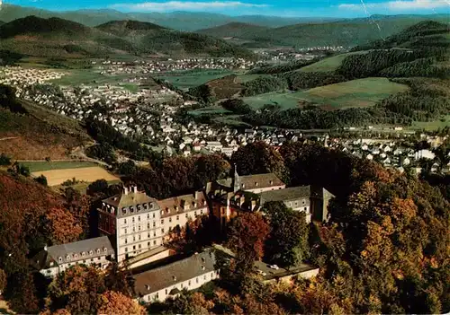 AK / Ansichtskarte 73903905 Laasphe Fliegeraufnahme mit Schloss Wittgenstein