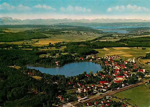 AK / Ansichtskarte  Wessling_Starnberger_See Fliegeraufnahme mit Zugspitze Ammer und Pilsensee