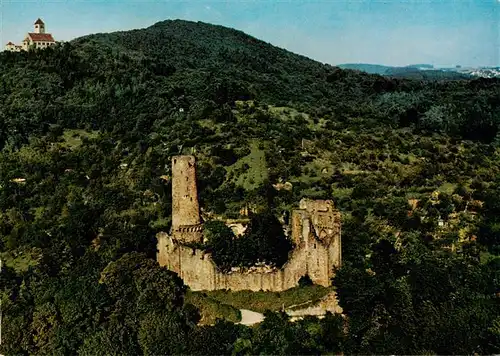 AK / Ansichtskarte  Weinheim_Bergstrasse Burgruine Windeck Fliegeraufnahme