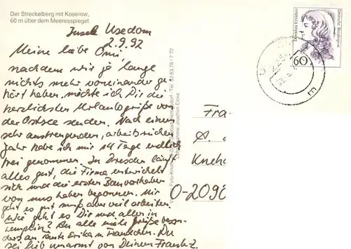 AK / Ansichtskarte  Koserow_Ostseebad_Usedom Fliegeraufnahme mit Steckelberg