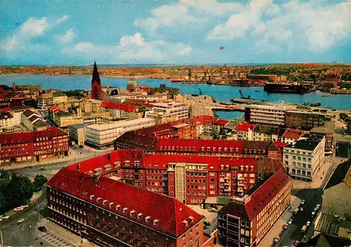 AK / Ansichtskarte  Kiel Stadt und Hafen Fliegeraufnahme