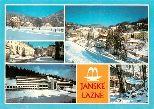 AK / Ansichtskarte  Janske_Lazne_Johannisbad_CZ Rekreacni a lazenske stredisko v Krkonosich Lezi na upati Cerne hory na kterou vede kabinova lanovka