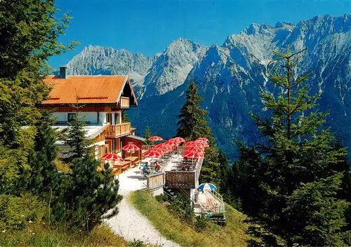 AK / Ansichtskarte  Mittenwald_Bayern Kreuzberghaus Panorama