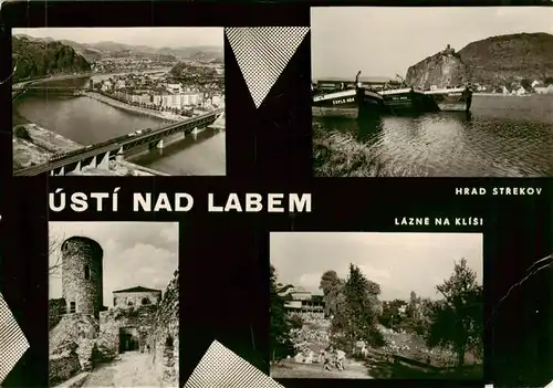 AK / Ansichtskarte  uesti_nad_Labem Panorama Hrad Strekov Lazne na Klisi