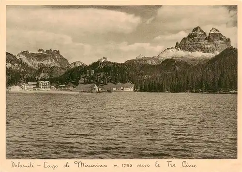 AK / Ansichtskarte  Dolomiti__Dolomiten_IT Lago di Misurina verso le Tre Cime