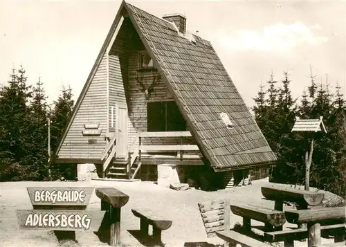 AK / Ansichtskarte  Schmiedefeld_Rennsteig Bergbaude Adlersberg