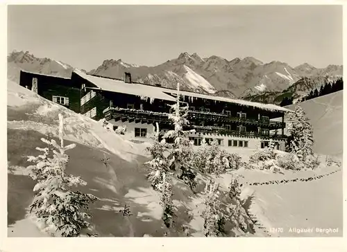 AK / Ansichtskarte  Sonthofen__Oberallgaeu Allgaeuer Berghof mit Alpe Eck