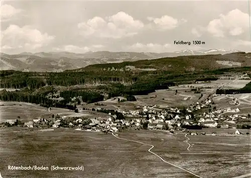 AK / Ansichtskarte  Roetenbach_Baden_Schwarzwald Fliegeraufnahme mit Feldberg