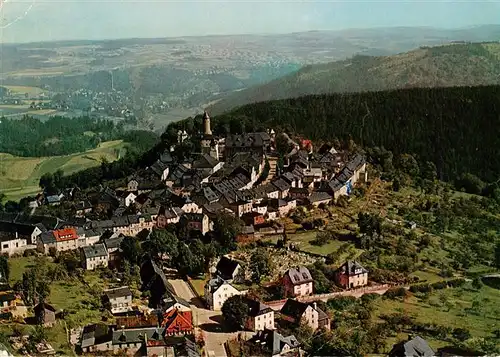 AK / Ansichtskarte  Lichtenberg_Oberfranken Fliegeraufnahme mit Blick auf Burg Blankenstein