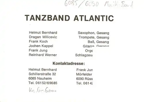 AK / Ansichtskarte  Musikanten Atlantic Tanzband