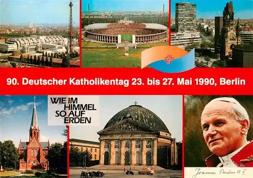 AK / Ansichtskarte  Papst_Pope_Pape Katholikentag 1990 