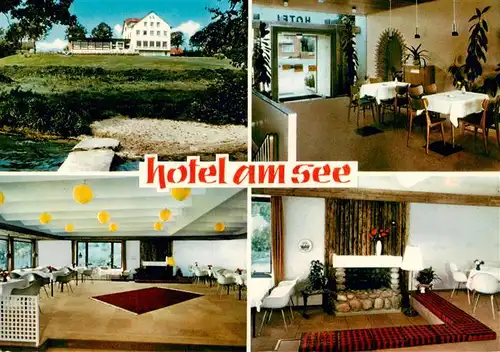 AK / Ansichtskarte  Ascheberg_Holstein Restaurant Cafe Hotel am See Gastraeume