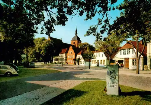 AK / Ansichtskarte  Burg__Fehmarn Ortspartie mit Kirche St Nikolai