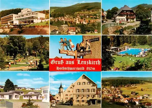 AK / Ansichtskarte 73904336 Lenzkirch Hotels Teilansichten Minigolfanlage Freibad Panorama