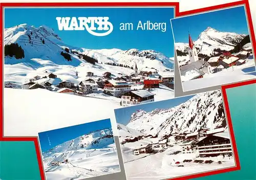 AK / Ansichtskarte 73904342 Warth_Arlberg_AT Panorama Kirche Ortspartien