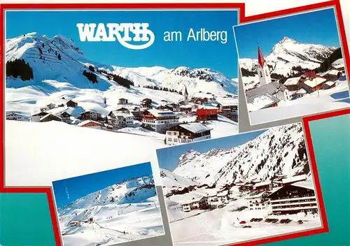 AK / Ansichtskarte  Warth_Arlberg_AT Panorama Kirche Ortspartien