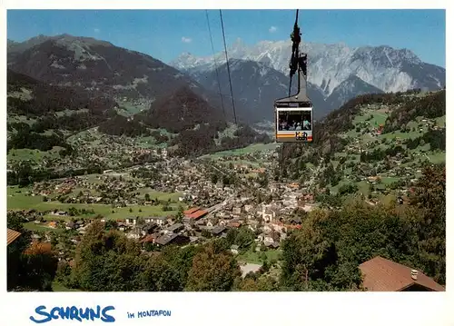 AK / Ansichtskarte  Schruns_Tschagguns mit Hochjochbahn Golmerjoch und Zimba