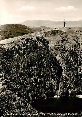 AK / Ansichtskarte  Feldberg_1450m_Schwarzwald Feldsee mit Seebuck Fliegeraufnahme