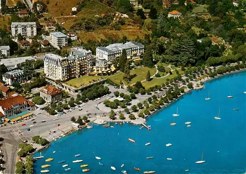 AK / Ansichtskarte  Ouchy_Lausanne_VD Le Beau Rivage Vue aerienne