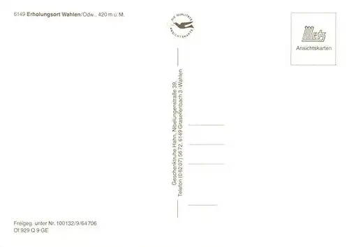 AK / Ansichtskarte  Wahlen_Odenwald Fliegeraufnahme