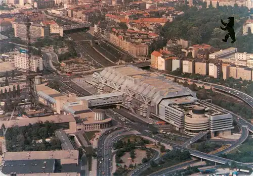 AK / Ansichtskarte 73904443 Berlin Funkturm mit internationalem Congress Centrum ICC Fliegeraufnahme