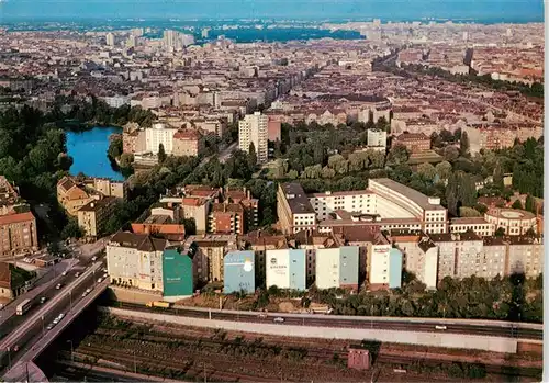 AK / Ansichtskarte 73904444 Berlin Blick vom Funkturm auf Kantstrasse und Lietzensee