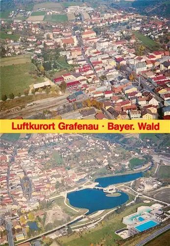 AK / Ansichtskarte  Grafenau_Niederbayern Fliegeraufnahmen mit Freibad und Kurpark