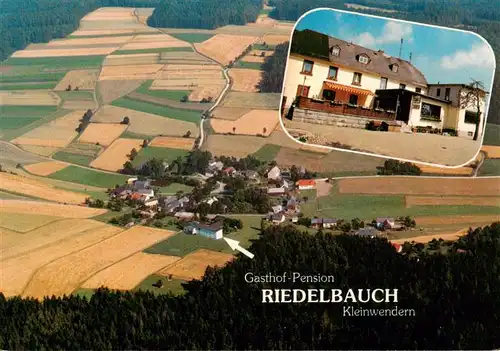 AK / Ansichtskarte 73904465 Kleinwendern Fliegeraufnahme Gasthof Pension Riedelbauch