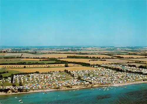 AK / Ansichtskarte  Pelzerhaken_Neustadt_Holstein Campingplaetze Suedstrand und Seeblick Fliegeraufnahme