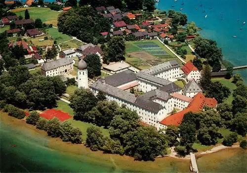 AK / Ansichtskarte  Frauenchiemsee Kloster Frauenchiemsee Fliegeraufnahme