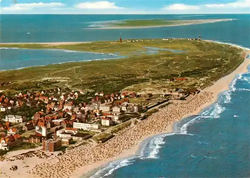 AK / Ansichtskarte 73904530 Wangerooge_Wangeroog_Nordseebad Fliegeraufnahme mit Insel Spiekeroog