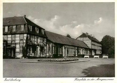 AK / Ansichtskarte  Bad_Driburg Kurplatz in der Morgensonne